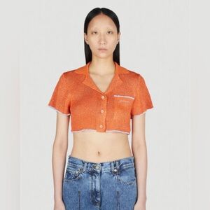 JACQUEMUS Orange Le Haut Brilho Top 40/8 New